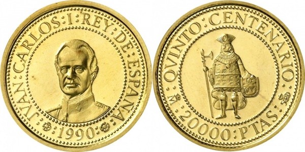 20000 PESETAS 1990 5º CENTENARIO