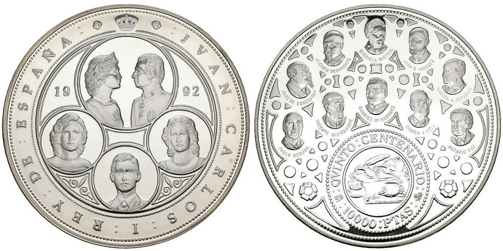 10000 PESETAS 1992, PREMIOS NOBEL.