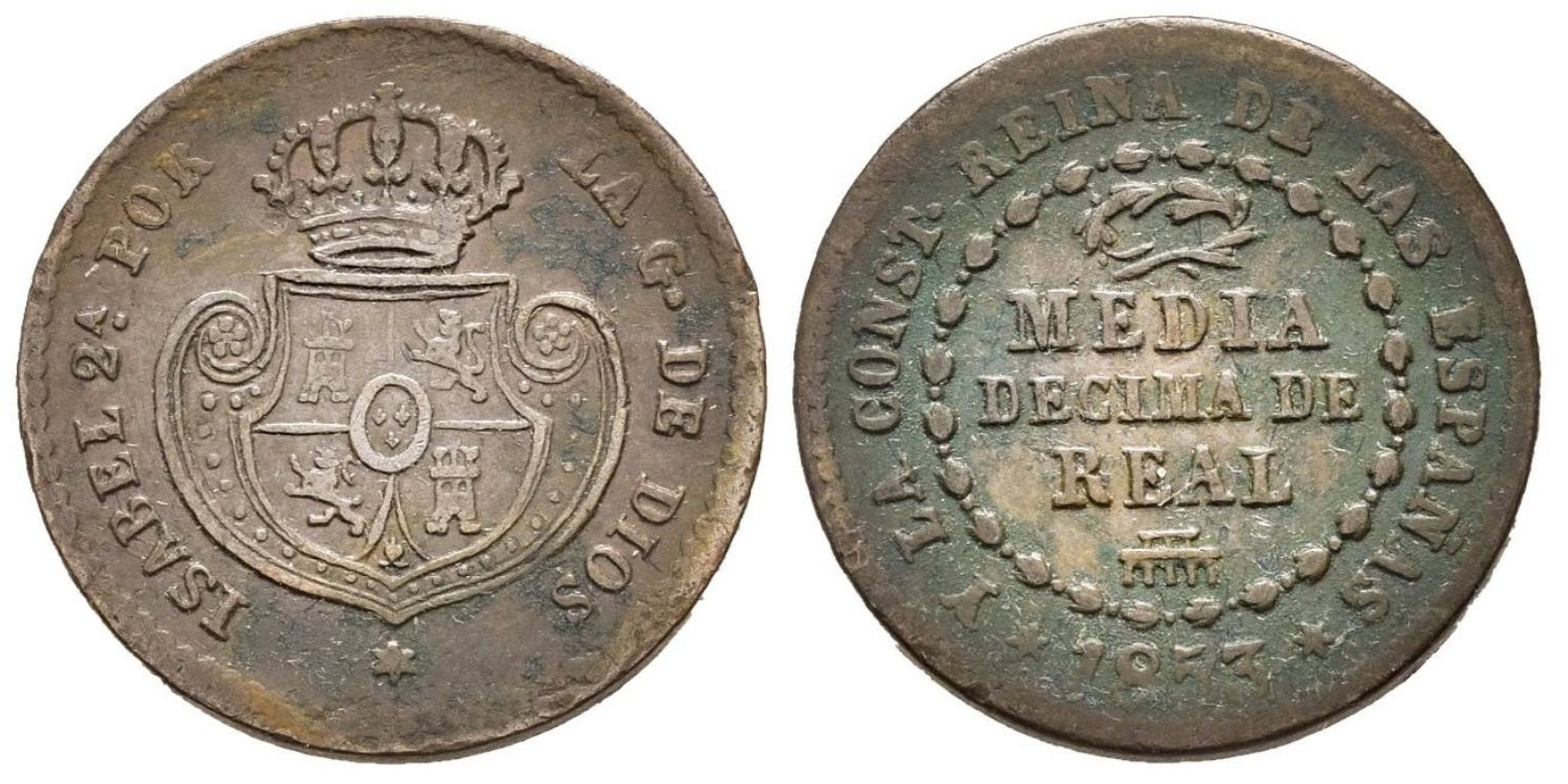 1/2 DÉCIMA DE REAL – Segovia, 1853