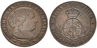 1/2 CÉNTIMO DE ESCUDO – JUBIA, 1868