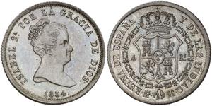 4 REALES – MADRID, 1834 (DG)