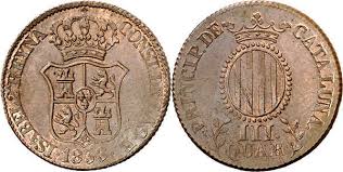 3 CUARTOS – Cataluña, 1837 (III·QUAR·CATHAL)