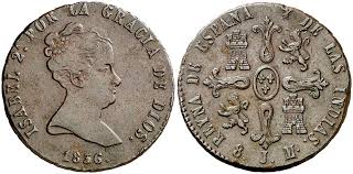 8 MARAVEDÍS – JUBIA, 1836 (VALOR EN REVERSO)