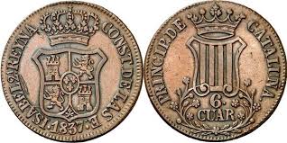 6 CUARTOS – Cataluña, 1836 (6·QUAR)