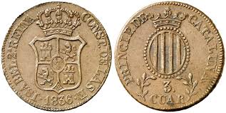 3 CUARTOS – Cataluña, 1836 (III CUAR)