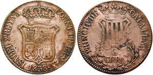 6 CUARTOS – Cataluña, 1838 (CURA)