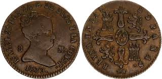 8 MARAVEDÍS (cobre) – JUBIA, 1839
