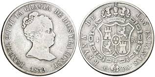 4 REALES (plata) – Barcelona, 1839 (PS)