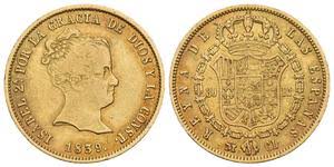 80 REALES (oro) – Madrid, 1839 (CL)