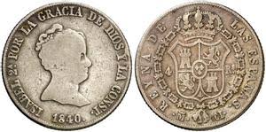 4 REALES (plata) – Madrid, 1840 (CL)