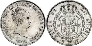 10 REALES (plata) – Madrid, 1840 (DG)