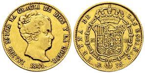 80 REALES (oro) – Madrid, 1841