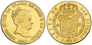 80 REALES (oro) – Sevilla, 1841 (RD)