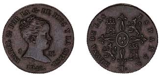 8 MARAVEDÍS (cobre) – Segovia, 1842 (Reyna)