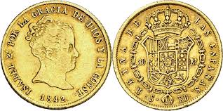 80 REALES (oro) – Sevilla, 1842 (RD)