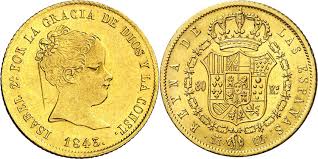 80 REALES (oro) – Madrid, 1843 (CL)