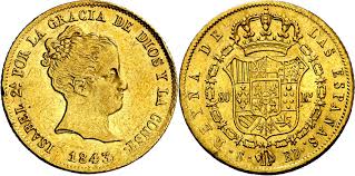 80 REALES (oro) – Sevilla, 1843 (RD)