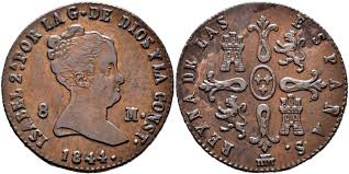 8 MARAVEDÍS (cobre) – Segovia, 1844