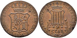 6 CUARTOS (cobre) – Cataluña, 1844