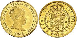 80 REALES (oro) – Madrid, 1844 (CL)