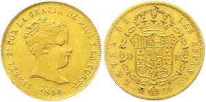 80 REALES (oro) – Sevilla, 1844 (RD)