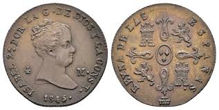 4 MARAVEDÍS (cobre) – Segovia, 1845