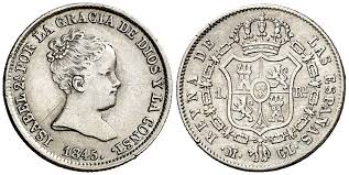 1 REAL (plata) – Madrid, 1845 (CL)