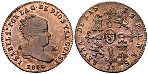 4 MARAVEDÍS (cobre) – Segovia, 1846