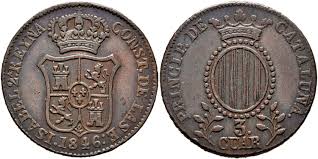 3 CUARTOS (cobre) – Cataluña, 1846