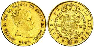 80 REALES (oro) – Sevilla, 1846 (RD)