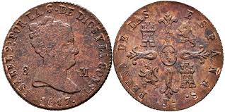 8 MARAVEDÍS (cobre) –Jubia, 1847