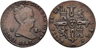 8 MARAVEDÍS (cobre) – Segovia, 1847