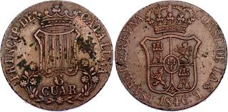 6 CUARTOS (cobre) – Cataluña, 1847