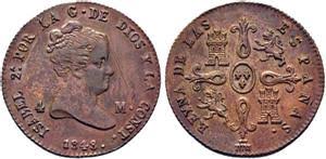 4 MARAVEDÍS (cobre) – Jubia, 1848