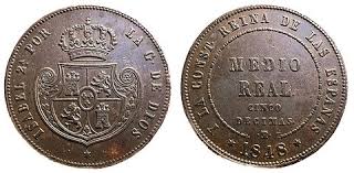 ½ REAL (cobre) – Madrid, 1848 (DG)