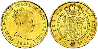 80 REALES (oro) – Sevilla, 1848 (RD)