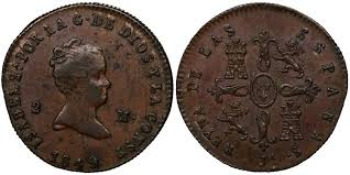 2 MARAVEDÍS (cobre) – Jubia, 1849 (JA)