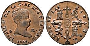 4 MARAVEDÍS (cobre) – Segovia, 1849