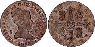 8 MARAVEDÍS (cobre) – Segovia, 1850