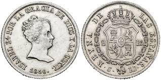 2 REALES (plata) – Sevilla, 1850 (RD)