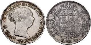 20 REALES (oro) – Sevilla, 1850 (RD)