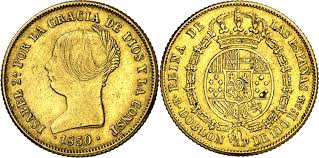 100 REALES – DOBLÓN (oro) – Barcelona, 1850 (SM)
