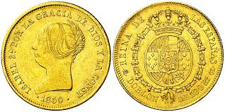 100 REALES – DOBLÓN (oro) – Madrid, 1850 (CL)