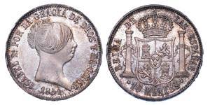 10 REALES (plata) – Barcelona, 1851 (PS)