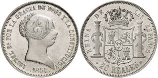 20 REALES (plata) – Sevilla, 1851 (RD)