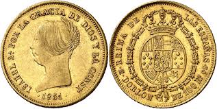 100 REALES – DOBLÓN (oro) – Madrid, 1851 (CL)