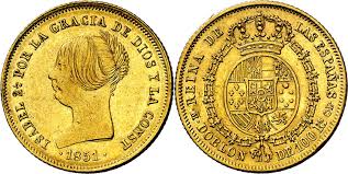 100 REALES – DOBLÓN (oro) – Madrid, 1851