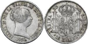 10 REALES (plata) – Madrid, 1852 