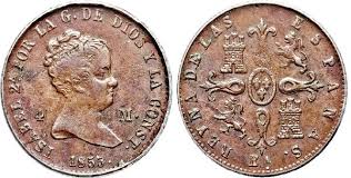 4 MARAVEDÍS (cobre) – Barcelona, 1853