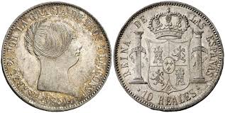 10 Reales (plata) – Madrid, 1854